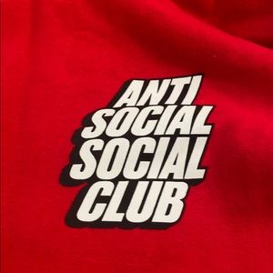 Anti Social-Social Club red women’s hoodie size M